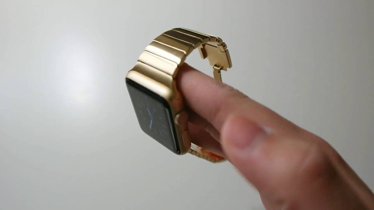Apple Watch Link 24-Karat Gold Link Bracelet Series 6 - Carterlux.com